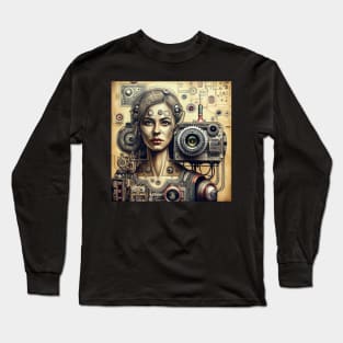 Steampunk - Female - Cyborg Long Sleeve T-Shirt